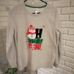 George Ladies Size Medium Light Grey Lightweight Fleece Sleep Top